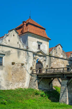Svirzh, Ukraine 10.07.2021. Svirzh Castle in Lviv region of Ukraine on a sunny summer dayのeditorial素材