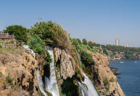 Antalya, Turkey 19.07.2021. Lower Duden waterfalls or Lara waterfall in Antalya, Turkey, on a sunny summer dayのeditorial素材