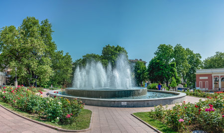 Odessa, Ukraine 02.05.2023. Theater square in Odessa, Ukraine, on a sunny summer dayのeditorial素材