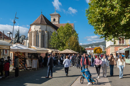 Alba Iulia, Romania - October 19.2025. local crafts and souvenirs at a charming outdoor wooden...