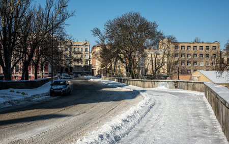 Odessa, Ukraine â€“ February 19, 2026. Snowy winter cityscape of the UNESCO-protected...