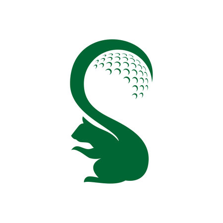 Golf club logo template. Vector illustration of a golf club logo.のイラスト素材