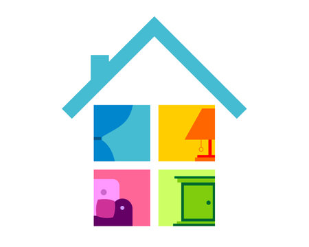House icon in flat style. House vector illustration on white isolated background.のイラスト素材