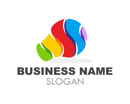 Business logo design template. Colorful vector icon element for corporate identityのイラスト素材