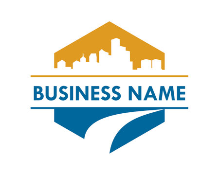 Real Estate, Property and Construction Logo design. Building and Construction Logoのイラスト素材