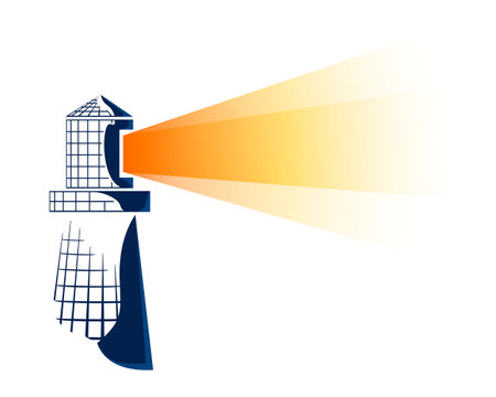 Lighthouse icon on a white background. Vector illustration. Eps 10.のイラスト素材