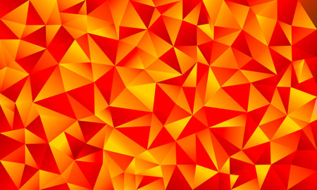 Abstract orange polygonal background. Vector illustration. Triangular styleのイラスト素材