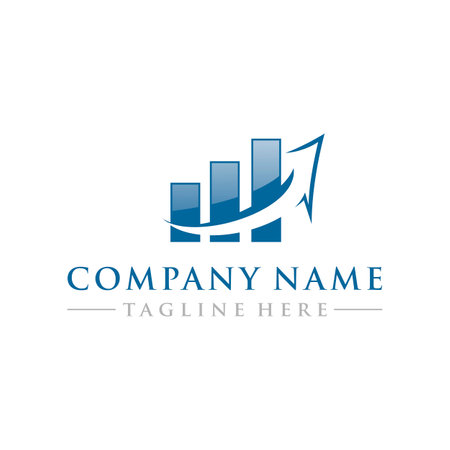 Business logo design vector illustration. Abstract finance logo design template.のイラスト素材