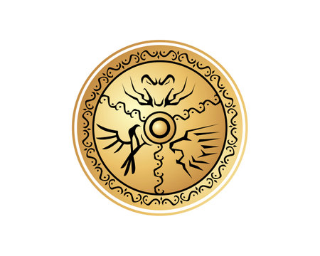 ancient isolated on white background. Vector illustration.のイラスト素材