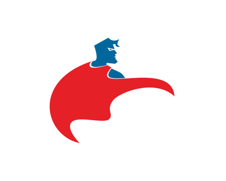 Superhero vector logo design. Superhero vector logo design template.のイラスト素材