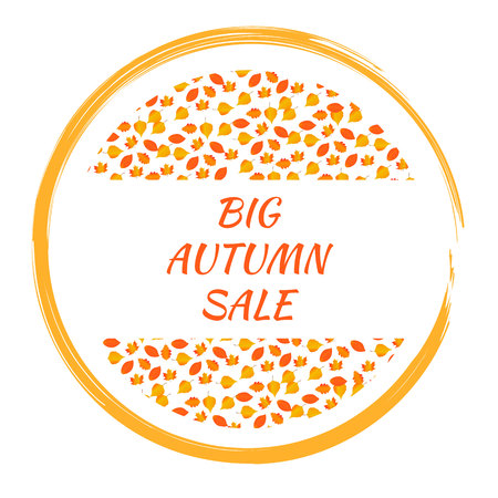 Watercolor autumn foliage vector sale bannerのイラスト素材
