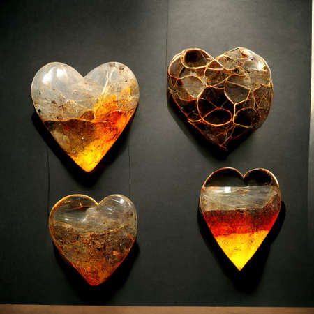 Environmental Art Love Tree Wood Hearts Abstract Backgroundの写真素材