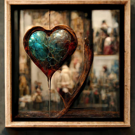 Environmental Art Love Tree Wood Hearts Abstract Background