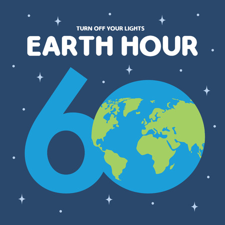 Earth Hour is a worldwide movement to encouraging individuals, communities, and businesses to turn off non-essential electricのイラスト素材