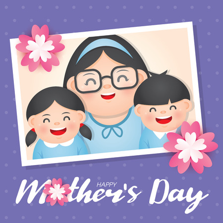 Mother's Day is a celebration honoring the mother of the family, as well as motherhood, maternal bonds, and the influence of mothers in society.のイラスト素材