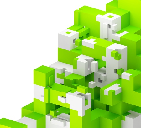 Teamwork concept  Cubes puzzle