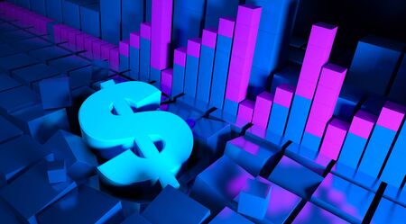 business graphics and Forex indicatorsの写真素材