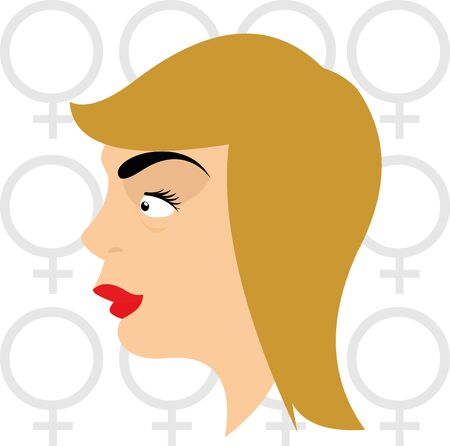 Vector illustration of a cartoon womanのイラスト素材