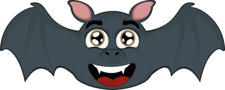 Vector illustration of a bat cartoon