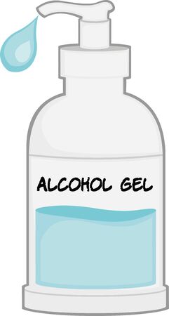 Vector illustration of alcohol bottle in gelのイラスト素材