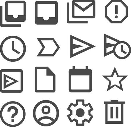 Vector illustration of mail symbolsのイラスト素材