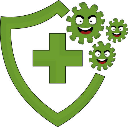 Vector illustration on concept of protection against coronavirus and other virusesのイラスト素材