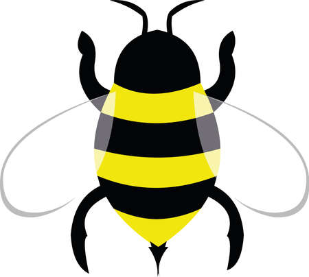 Vector illustration of a cartoon beeのイラスト素材