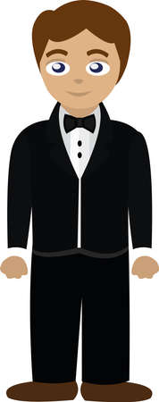 Vector illustration of a man in a suitのイラスト素材