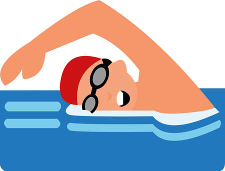 Vector illustration of icon about swimming conceptのイラスト素材