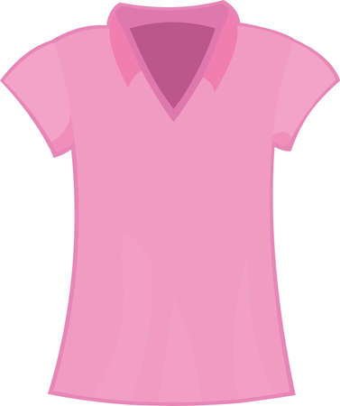 Vector illustration of av neckline women's t-shirtのイラスト素材
