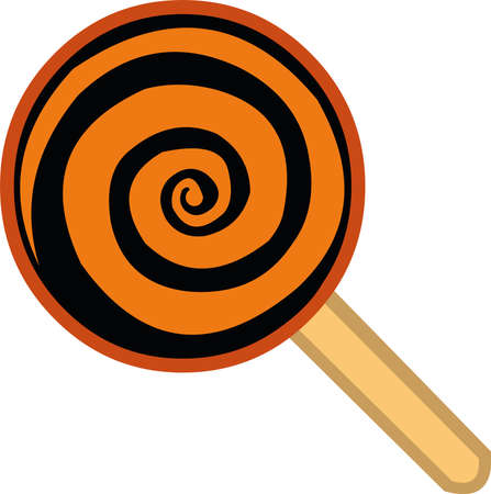 Vector illustration of a lollipop emoticonのイラスト素材