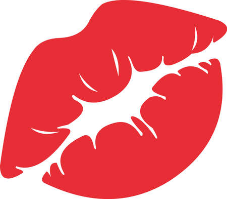 Vector illustration of emoticon in the shape of a kissのイラスト素材