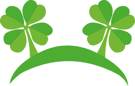 Vector illustration of a headband with four leaf cloversのイラスト素材