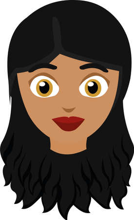 Vector illustration of the face of a cute latin girlのイラスト素材