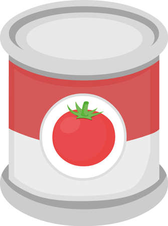 Vector illustration of a can of tomatoesのイラスト素材