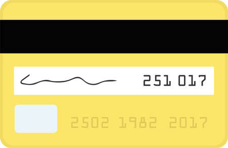 Vector debit card illustration on whiteのイラスト素材