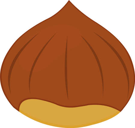 Vector illustration of emoticon of a chestnutのイラスト素材