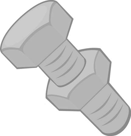Vector illustration of nut and bolt emoticonのイラスト素材