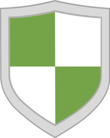 Vector illustration of emoticon of a shieldのイラスト素材