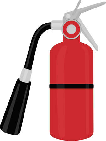 Vector illustration of a fire extinguisher emoticonのイラスト素材