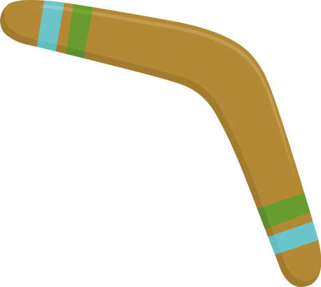 Vector emoticon illustration of a boomerangのイラスト素材
