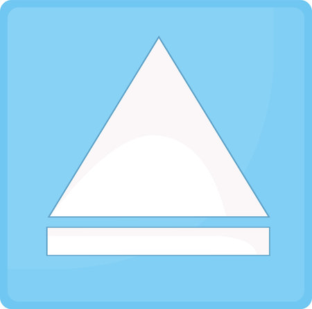 Vector emoticon illustration of an eject buttonのイラスト素材
