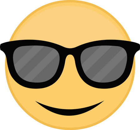 Vector illustration of emoticon with sunglassesのイラスト素材