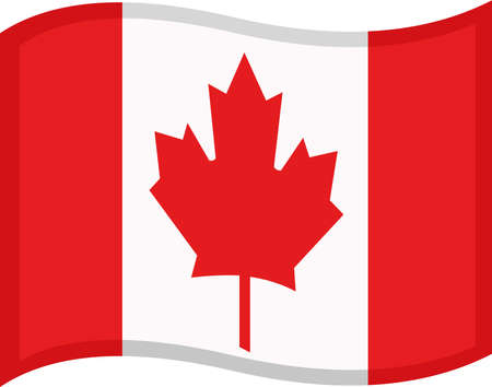 Vector illustration of emoticon of canada flagのイラスト素材