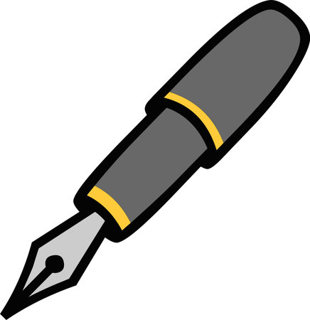 Vector emoticon illustration of a penのイラスト素材