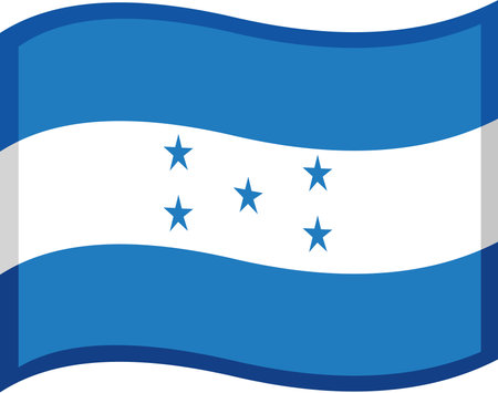 Vector emoticon illustration of the flag of Hondurasのイラスト素材