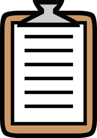 Vector emoticon illustration of a clipboardのイラスト素材