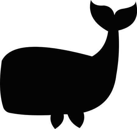 Vector illustration of the silhouette of a whaleのイラスト素材