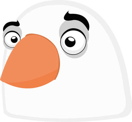 Vector illustration of the face of a pigeonのイラスト素材
