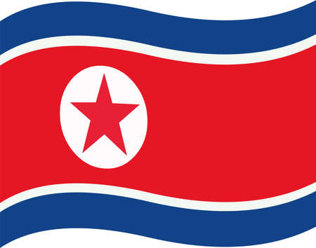 Vector emoticon illustration of north korea flagのイラスト素材